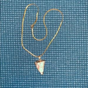 16 inch chain with stone pendant!